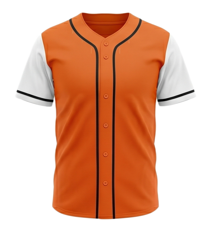 Man's Jersey Glide Weave Club Shirt - Orange-white