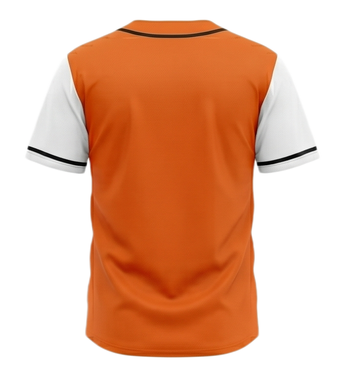 Man's Jersey Glide Weave Club Shirt - Orange-white